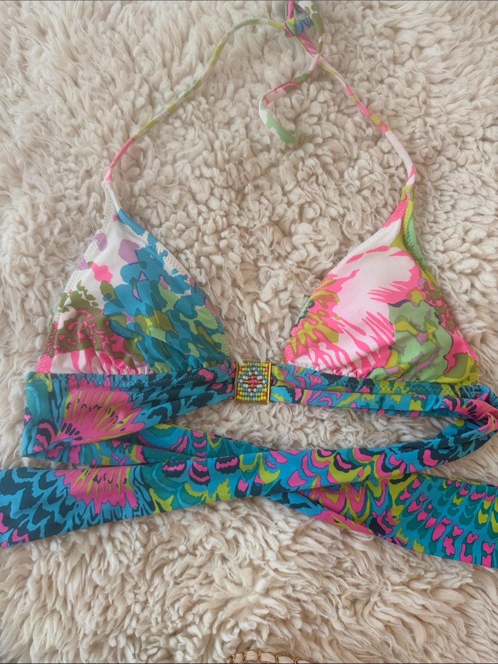 Colorful bikini top